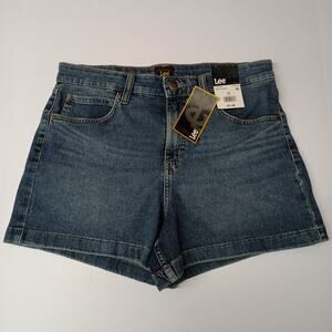 Lee Women's Relaxed Fit 4” Inseam Denim Shorts Size 12 Blue